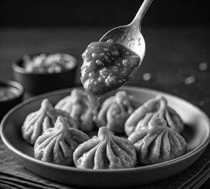 Paneer Peri Peri Sauce Momos