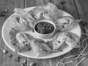 Chicken Wonton with Hot Garlic Sauce