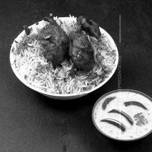 Barbeque chicken dum biryani