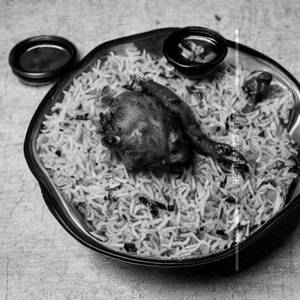 Jeera Rice With Kadhai Chicken