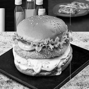 Egg Cheese Chicken Burger