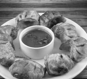 Fried mutton momo full