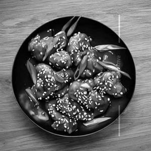 Sesame chicken dry