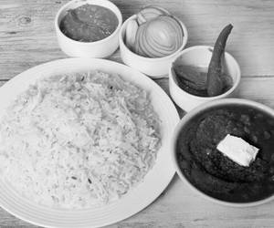 Palak Chole Chawal