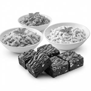 2 Mix Sauce Pasta + 1 Veg Alfredo White Pasta + 5Pc Nutty Brownie