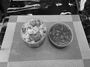 Chicken Chilly Gravy With Chicken Fried Rice