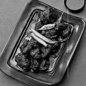 Chilli chicken and sprite