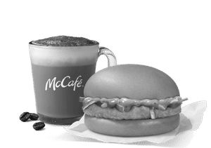 Chicken Surprise Burger + Cappuccino