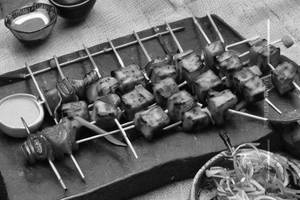 Barbeque Paneer Satay (Seekh Paneer) 