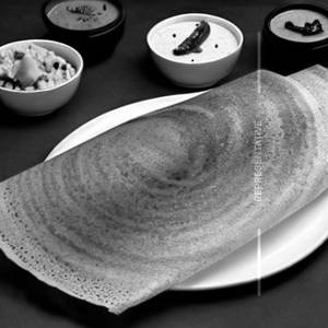 Peanut podi plain dosa