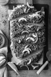 Chicken mince pizza