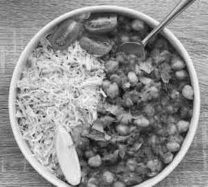 Chana Masala & Jeera Rice(Salad,Raita & Pickle)