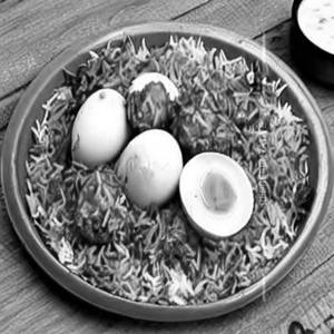 Fried egg biriyani