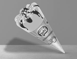 Hello Strawberry  Cone