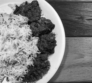 Veg Fried Rice + Mutton Kosha