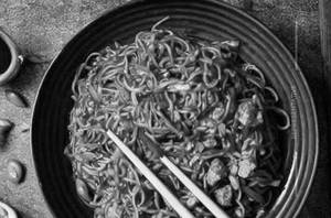 Pork chilli garlic noodles