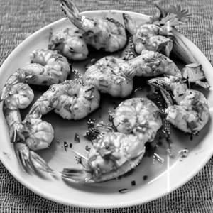 Butter garlic prawns