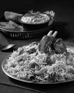 Mutton Dum Biryani With Raita