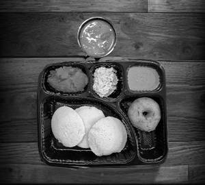 Idli (3 ) + Vada + Sweet