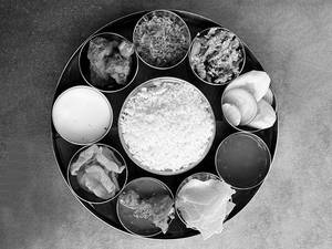 Chicken Curry Meals With Boiled Rice