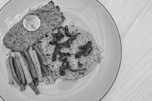 Baked Fish Steak & Peri Peri Rice