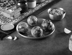 Og Barbequed Litti With Chokha & Mustard Chutney