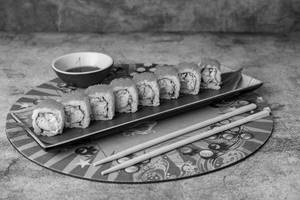 California Sushi With Crab Sticks And Avocado