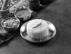 Rice Dal With Barbecued Chokha