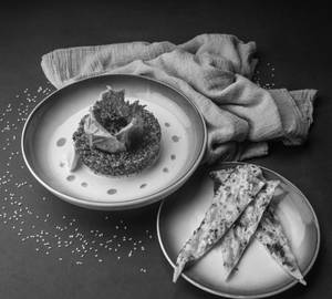 Saffron sauce quinoa with cottage cheese