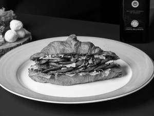 Mushroom Balsamic Croissant Sandwich