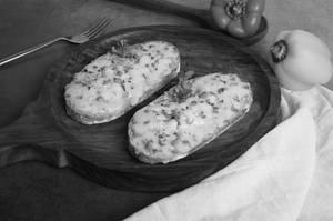 Classic Open Toast Garlic Bread