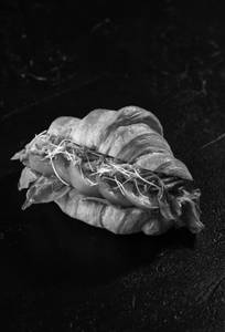 Sliced Avocado Croissant Sandwich