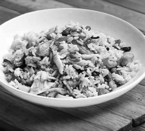Mushroom fried rice[chicken]