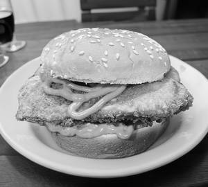 Tandoori fish burger