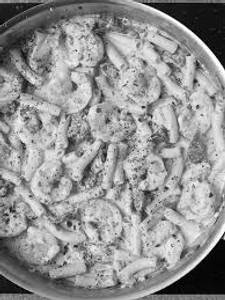 Mix Seafood Penne Pasta With Four Cheese Sauce