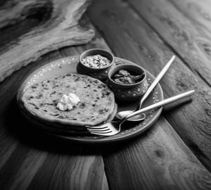 2 paneer parantha with achar