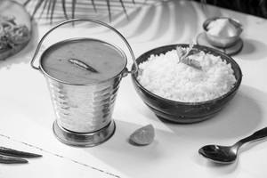 Dal Fy And Plain Rice Combo