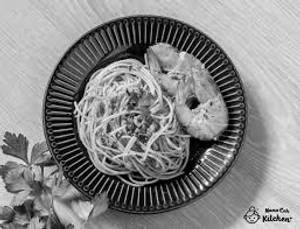 Fish Spaghetti Aglio Olio