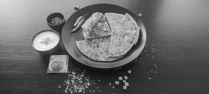 2 Aloo Matar Paratha With Sabji And Curd