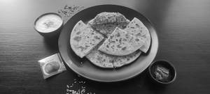 2 Whole Wheat Sattu Paratha With Sabji And Curd