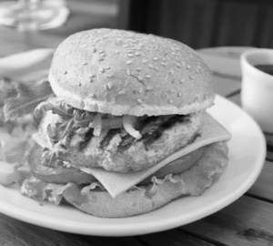 Paneer tikka burger