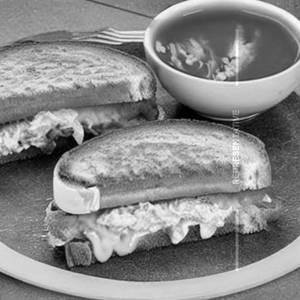 Egg Chicken Cheese Grilled Sandwich