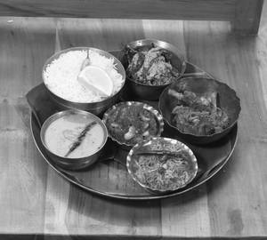 Chicken Kosha Thali