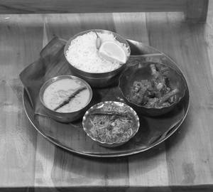 Chicken Kosha Mini Thali