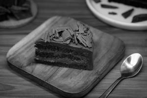 Double Chocolate Cake Slice