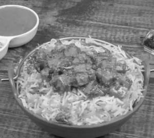 Rayalaseema  Chicken Biryani (Serves 2) + 1 Water Bottle 500 Ml + 1 Paper Plate.