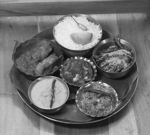 Chingri Malai Curry Thali