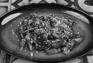 Sesame Cottage Cheese And Bell Peppers