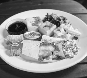 Chicken Wrap + Fries + Soft Drink  [250 Ml]