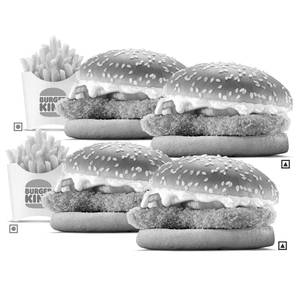 4 Crispy Chicken + 2 Medium Fries